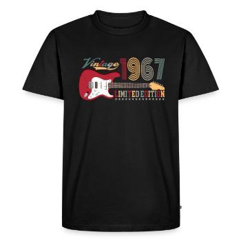 Vintage 1967 Limited Edition 55th birthday | - Men's Premium Organic T-Shirt - black - Front - Nico (187cm)