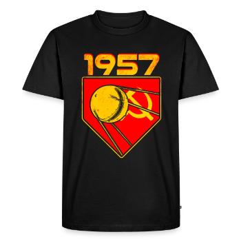 Sputnik 1 satellite 1957 - Men's Premium Organic T-Shirt - black - Front - Nico (187cm)