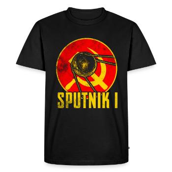 Sputnik 1 Satellite - Men's Premium Organic T-Shirt - black - Front - Nico (187cm)