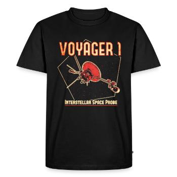 Voyager 1 Space Probe - Men's Premium Organic T-Shirt - black - Front - Nico (187cm)
