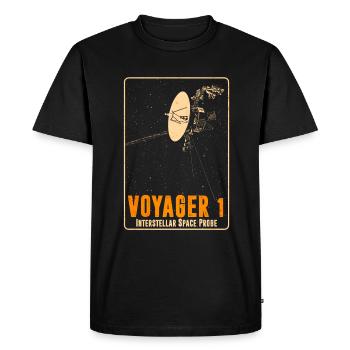 Voyager 1 - Vaisseau spatial interstellaire - T-shirt Premium bio Homme - noir - Devant - Nico (187cm)
