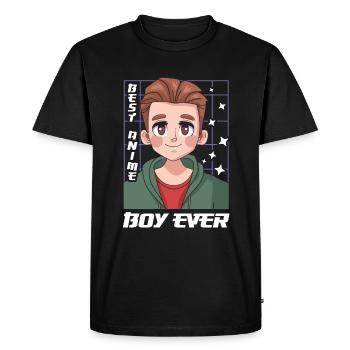 Meilleur garçon d’anime | Anime Lover | | de chemise Otaku - T-shirt Premium bio Homme - noir - Devant - Nico (187cm)