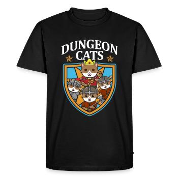 Dungeon Cats | Anime Lover | | de chemise Otaku Manga - T-shirt Premium bio Homme - noir - Devant - Nico (187cm)