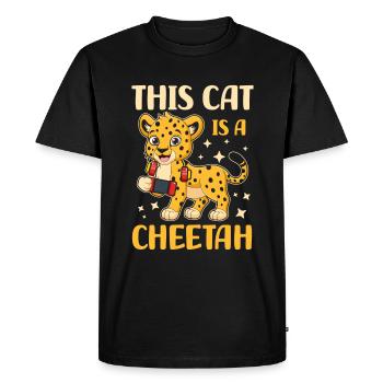 This Cat Is A Cheetah | Anime lovers | - Men's Premium Organic T-Shirt - black - Front - Nico (187cm)