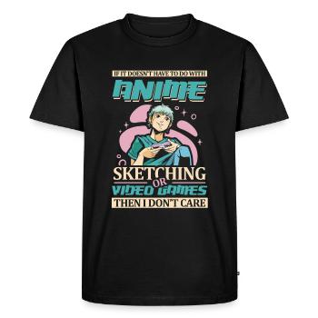 Anime Sketching Video Games | Anime lovers | - Men's Premium Organic T-Shirt - black - Front - Nico (187cm)