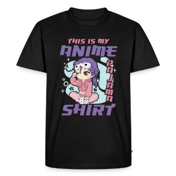 This Is My Anime Pajama Clothing | - Men's Premium Organic T-Shirt - black - Front - Nico (187cm)