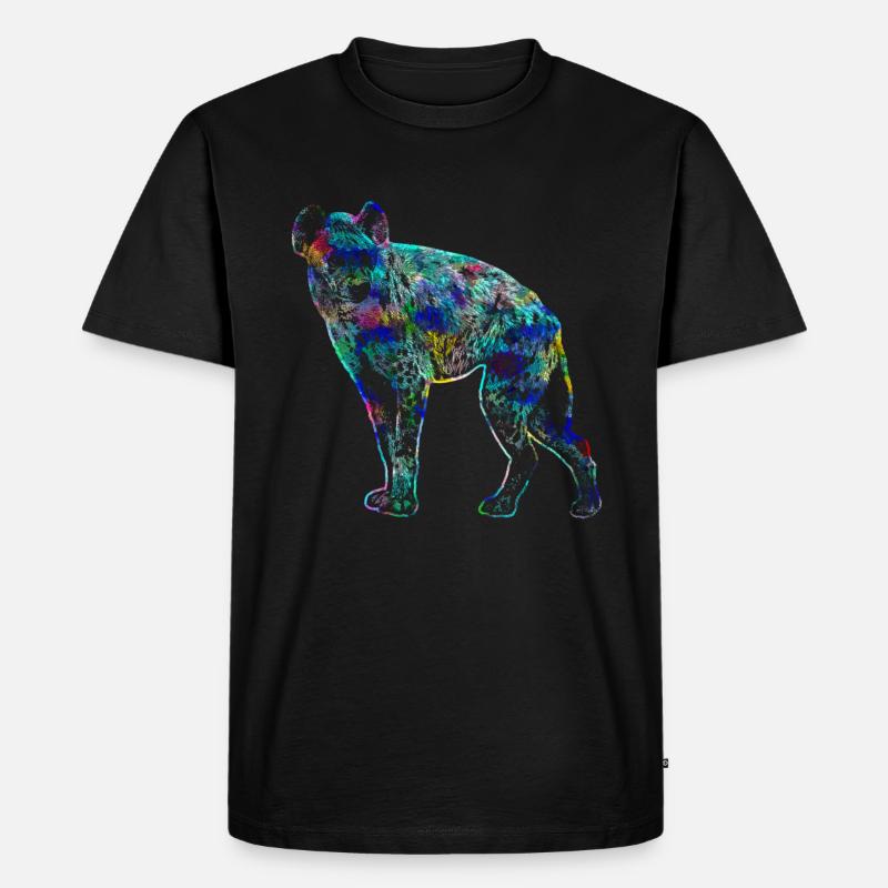 Hyäne - Männer Premium Bio T-Shirt - Schwarz