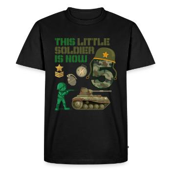 Ce petit soldat est maintenant 5 Army Tank 5. - T-shirt Premium bio Homme - noir - Devant - Nico (187cm)