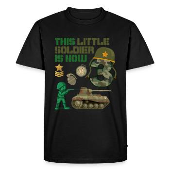 Ce petit soldat est maintenant 3 char de l’armée 3rd - T-shirt Premium bio Homme - noir - Devant - Nico (187cm)