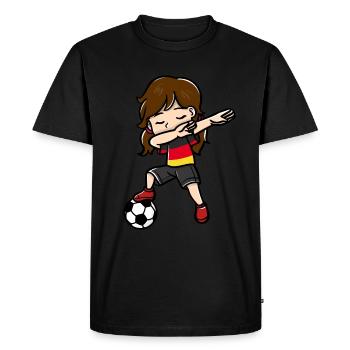 Dabbing Girls Football Player Drapeau allemand - T-shirt Premium bio Homme - noir - Devant - Nico (187cm)