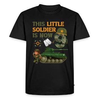 Ce petit soldat est maintenant 9 Army Tank 9. - T-shirt Premium bio Homme - noir - Devant - Nico (187cm)