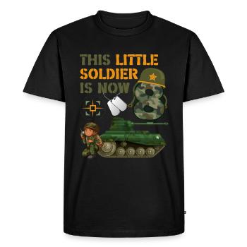 Ce petit soldat est maintenant 8 Army Tank 8. - T-shirt Premium bio Homme - noir - Devant - Nico (187cm)