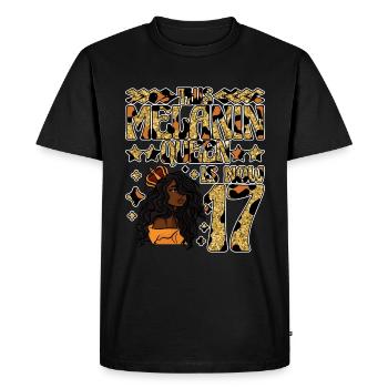 This melanin queen is now 17 black - Men's Premium Organic T-Shirt - black - Front - Nico (187cm)