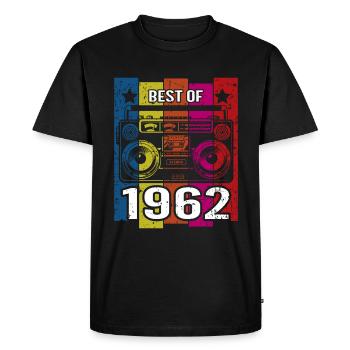 Meilleur de 1962 Lecteur de cassette radio stéréo - T-shirt Premium bio Homme - noir - Devant - Nico (187cm)