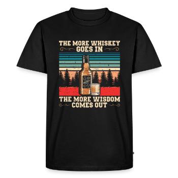 Plus il y a de whisky dans | Chemise Bourbon Drinker - T-shirt Premium bio Homme - noir - Devant - Nico (187cm)