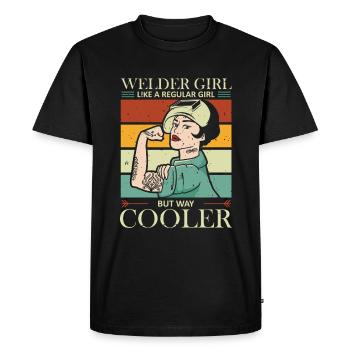 Fille soudeuse Cool | Cadeaux de soudage | - T-shirt Premium bio Homme - noir - Devant - Nico (187cm)