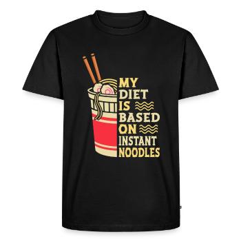 Mon régime alimentaire est des nouilles instantanées | | de chemise Ramen Lover - T-shirt Premium bio Homme - noir - Devant - Nico (187cm)