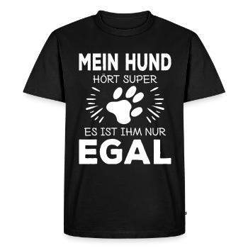 Lustiger Hund Hunde Hundeerziehung Pfote Welpen - Männer Premium Bio T-Shirt - Schwarz - Vorne - Nico (187cm)
