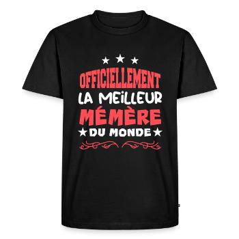 Officiellement Le Meilleur Mé Mère Du Monde - T-shirt Premium bio Homme - noir - Devant - Nico (187cm)