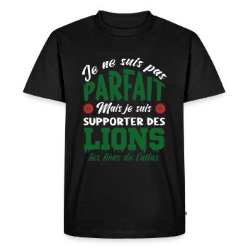Maroc Football | supporter de Maroc foot - T-shirt Premium bio Homme - noir - Devant - Nico (187cm)