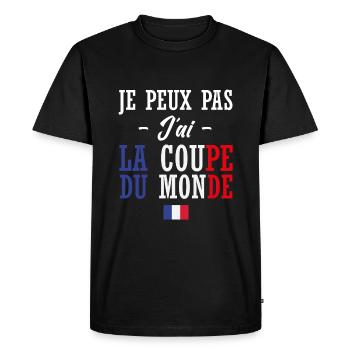 J'Peux Pas J'ai La Coup Du Monde - T-shirt Premium bio Homme - noir - Devant - Nico (187cm)