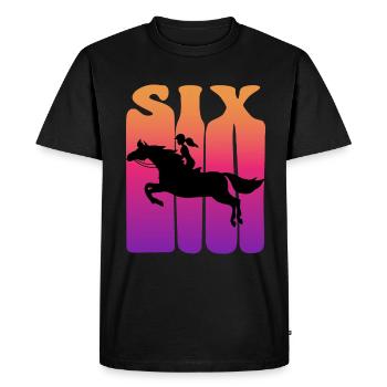 Girl rider, I am 6 years old, 6. - Men's Premium Organic T-Shirt - black - Front - Nico (187cm)