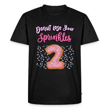 Donut Lose Your Sprinkles 2nd Birthday | Beignet - T-shirt Premium bio Homme - noir - Devant - Nico (187cm)