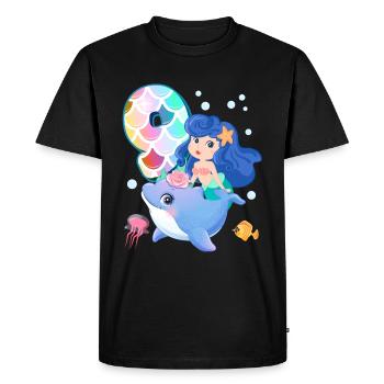 9th birthday | Mermaid Birthday | - Men's Premium Organic T-Shirt - black - Front - Nico (187cm)