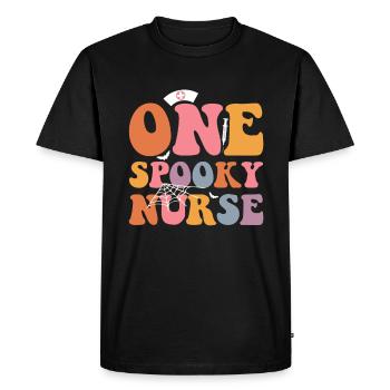 A scary - Men's Premium Organic T-Shirt - black - Front - Nico (187cm)