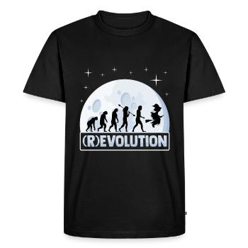 (r)évolution Primates fantomatiques, Led - T-shirt Premium bio Homme - noir - Devant - Nico (187cm)