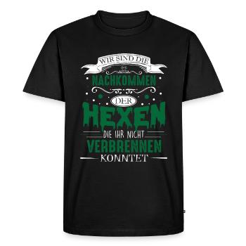 Nous sommes les descendants des sorcières que vous n’avez pas - T-shirt Premium bio Homme - noir - Devant - Nico (187cm)