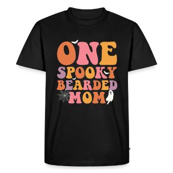 Une mère fantomatique et barbue - - T-shirt Premium bio Homme - noir - Devant - Nico (187cm)