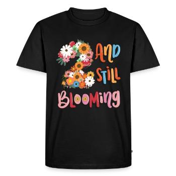 2 Et encore des filles fleuries 2. - T-shirt Premium bio Homme - noir - Devant - Nico (187cm)