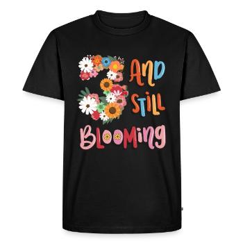 3 Et encore des filles fleuries 3. - T-shirt Premium bio Homme - noir - Devant - Nico (187cm)
