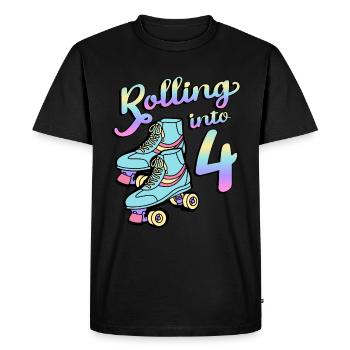 Rolling Into 4 Roller Skaters Skates 4 - Men's Premium Organic T-Shirt - black - Front - Nico (187cm)
