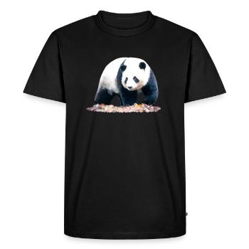 Dessin à l’huile de panda - T-shirt Premium bio Homme - noir - Devant - Nico (187cm)