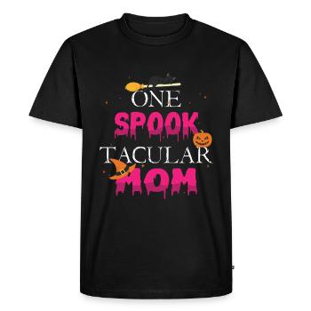 Une maman taculaire hantée Spooky Pumpkin Halloween - T-shirt Premium bio Homme - noir - Devant - Nico (187cm)