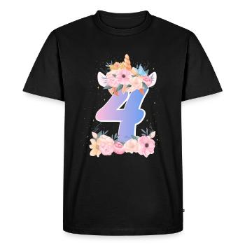 4 Unicorn Crown Cute Bouquet 4. - Men's Premium Organic T-Shirt - black - Front - Nico (187cm)