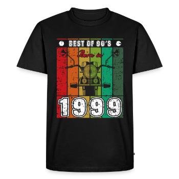 Best Of 90's Born 1999 Classic Motorcycle - Men's Premium Organic T-Shirt - black - Front - Nico (187cm)