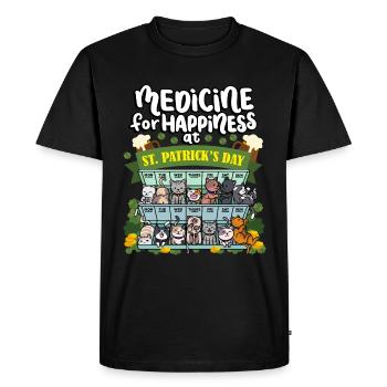 Médecine au bonheur le jour de la Saint-Patrick - - T-shirt Premium bio Homme - noir - Devant - Nico (187cm)