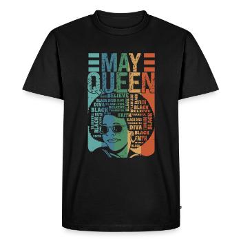 Mai - Mois de naissance de la Reine - Célébrez le - T-shirt Premium bio Homme - noir - Devant - Nico (187cm)