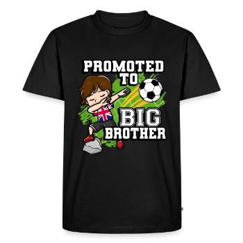 Promu au big brother soccer player United - T-shirt Premium bio Homme - noir - Devant - Nico (187cm)