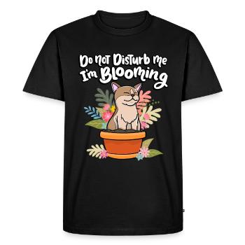 Dérange-moi pas je fleuris drôle de plante - T-shirt Premium bio Homme - noir - Devant - Nico (187cm)