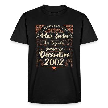 Légendes Sont Nées En Décembre 2002 édition limité - T-shirt Premium bio Homme - noir - Devant - Nico (187cm)