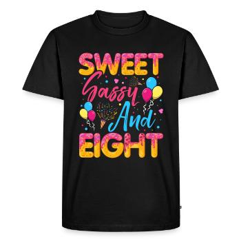 Sweet Sassy Et Huit Saupoudres Délicieux - T-shirt Premium bio Homme - noir - Devant - Nico (187cm)
