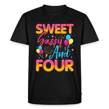 Sweet Sassy et quatre saupoudrages délicieux beignet - T-shirt Premium bio Homme - noir - Devant - Nico (187cm)