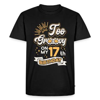 À Groovy sur mon 17e anniversaire dix-sept ans - T-shirt Premium bio Homme - noir - Devant - Nico (187cm)