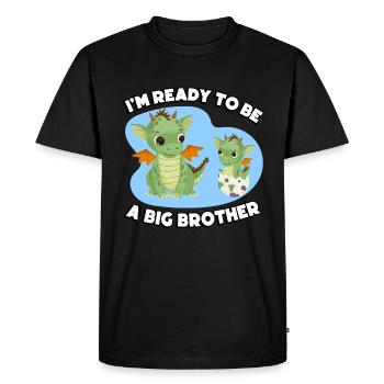 I'm ready to be a big brother - Men's Premium Organic T-Shirt - black - Front - Nico (187cm)