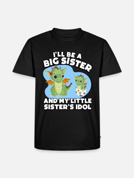 Jeg skal være storesøster og idolet - Herre Premium økologisk T-shirt - sort