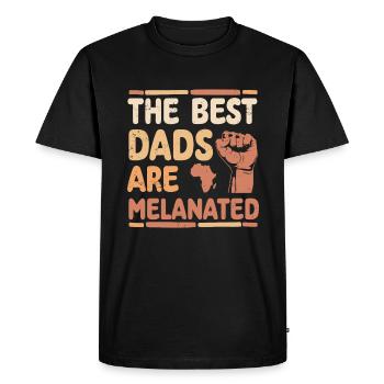 The best fathers are melanized Celebrate - Men's Premium Organic T-Shirt - black - Front - Nico (187cm)